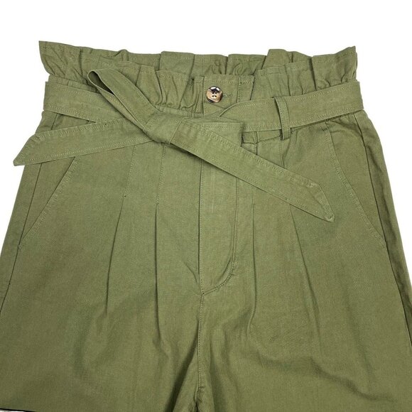 7 For All Mankind Khaki Tie-Waist Straight Leg Pants - Picture 10 of 12